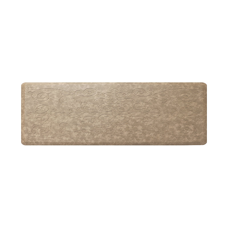 Water Resistant Anti-Fatigue Non-Skid Kitchen Mat, Rectangle 1'5" x 5', Beige