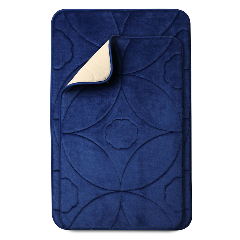 Tapis pour salle de bain , Marine, L 20 po x L 32 po