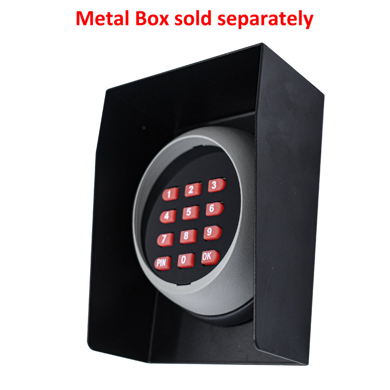 Compact Black and Red Wireless Gate Keypad