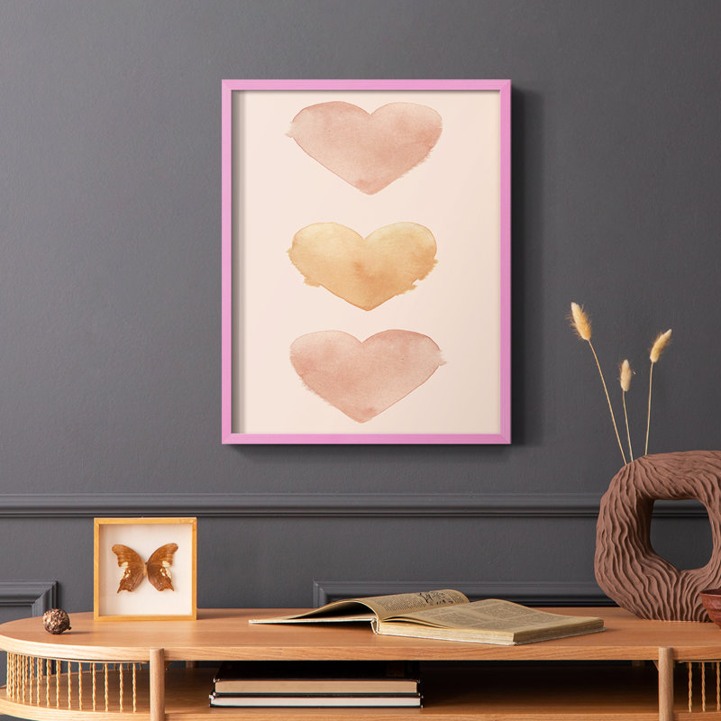 Collection Modern Romance, reproduction encadrée B - bois massif, Noir, H 20 po x l 16 po