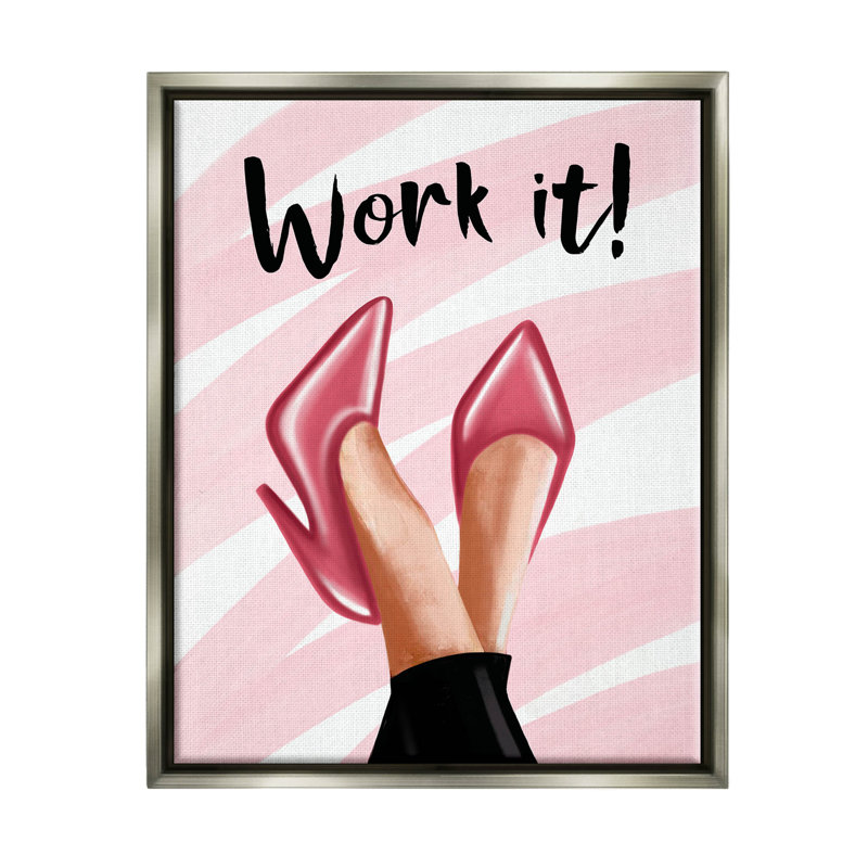 «Work It Fashion Heels», estampe numérique par Elizabeth Tyndall, H 21 po x l 17 po x P 1,7 po, Estampe numérique Farmhouse