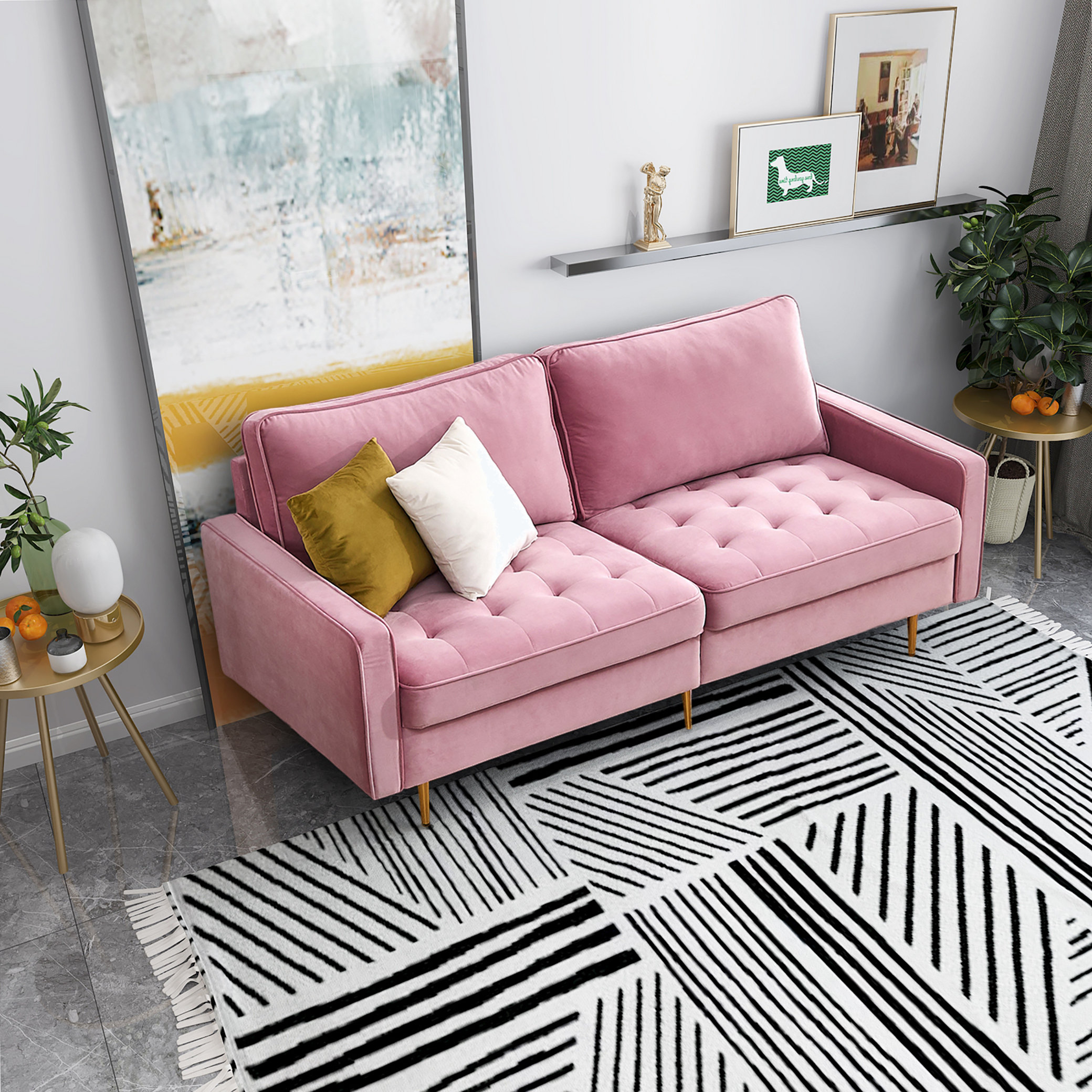 Mercer41 Kortney 69.7'' Velvet Sofa Wayfair