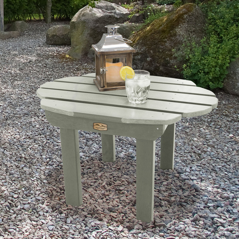 Table d’appoint en plastique Wyona, Eucalyptus