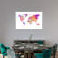 Art mural contemporain coloré carte du monde aquarelle-129418591
