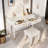 Modern Vanity Table Set With Touch Screen Lighted Mirror, Dressing Table And A Cushioned Stool