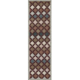 Abbott Hand Tufted Wool Geometric Area Rug in Brown