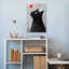 Chat noir, boule rouge, art mural moderne-129149738