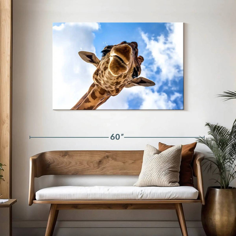 Curieuse girafe Brampt, H 30 po x l 45 po