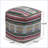 Ottoman Floor Cushion, Handcrafted Peruvian Print, Ivory Pink, 16x16x16 | Multicolor | Fabric-2069593510