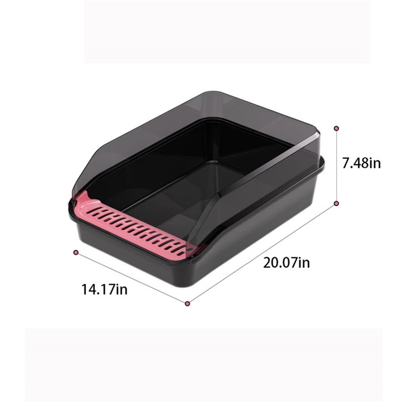 Litière en plastique auto-nettoyante Kamiryn, Gris