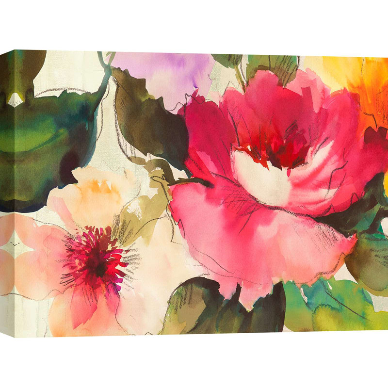 Floral Duet by Kelly Parr - Wrapped Canvas Print, 70cm H x 100cm W x 4cm D