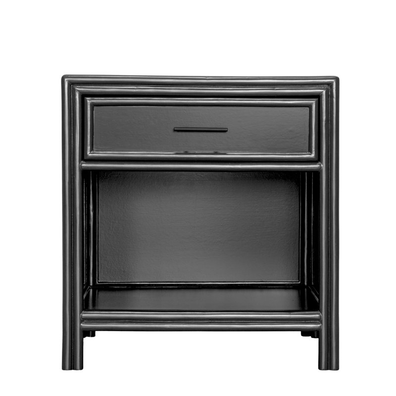 Clara Collection 1 - Drawer Nightstand, Black