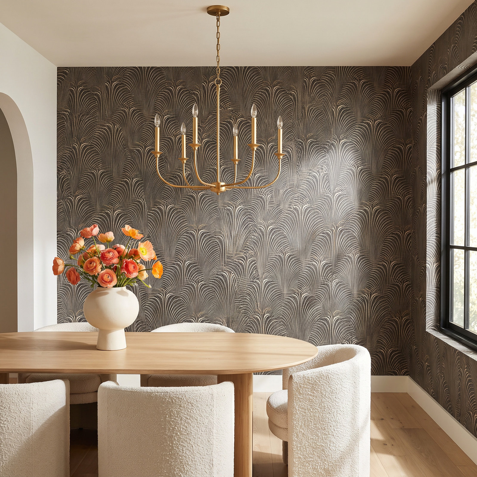Bitner Wallpaper Double Roll, Black
