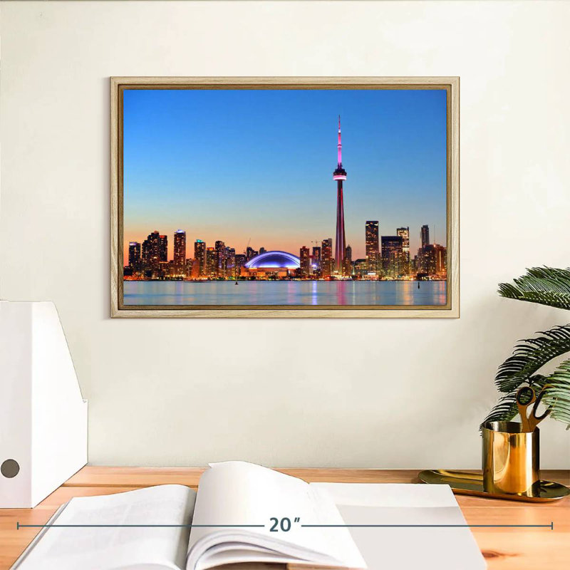 Toronto, Cadre flottant en bois naturel, 13 po x 9 po