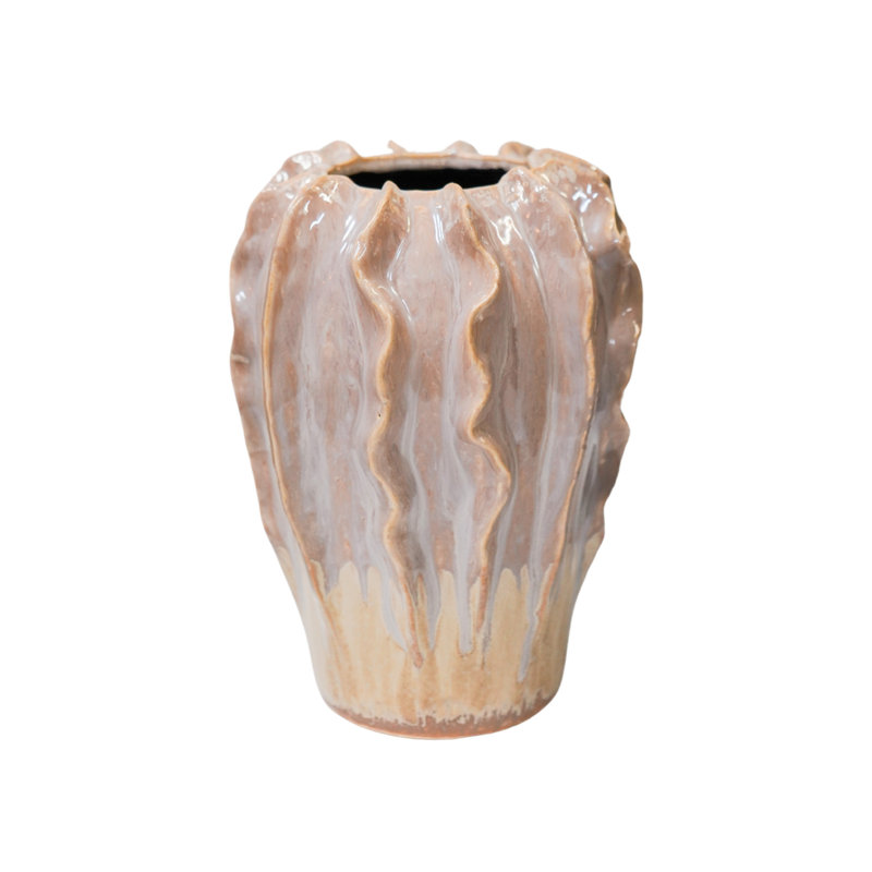 Scarlet Coral Reef Planter, 24cm H x 18cm W x 7.09cm D, Pink
