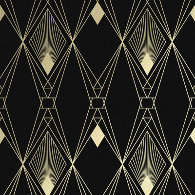 Geometric Metallic Wallpaper Double Roll