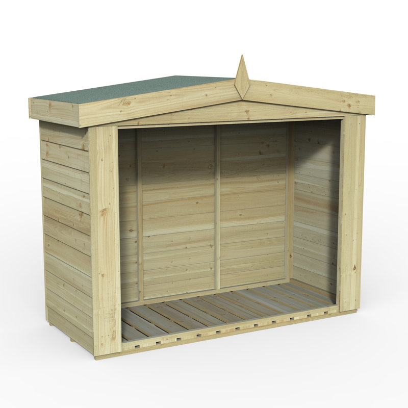 197.5cm W x 80.8cm D Solid Wood Log Store