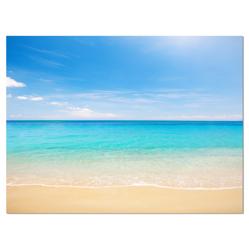« brillante blue tropical beach », reproduction de photo sur toile tendue, H 20 po x l 20 po x P 1 po