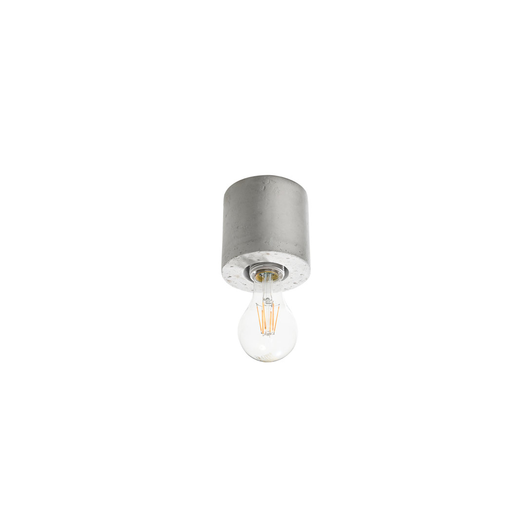 EULUNA Akira ceiling light made of concrete, cylindrical