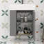 Ensemble de meuble-lavabo mural 21,6 po, petit meuble-lavabo avec lavabo en céramique, rangement à gauche