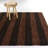 Bruice Brown Striped Shag Area Rug-1151227737