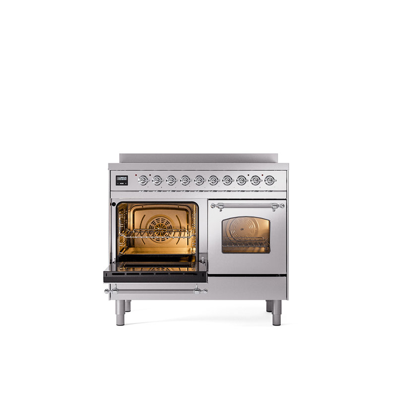 ILVE Nostalgie II 40 in Induction Range, Stainless Steel/Chrome