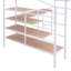 Lit mezzanine double en métal avec bureau et échelle de rangement latérale