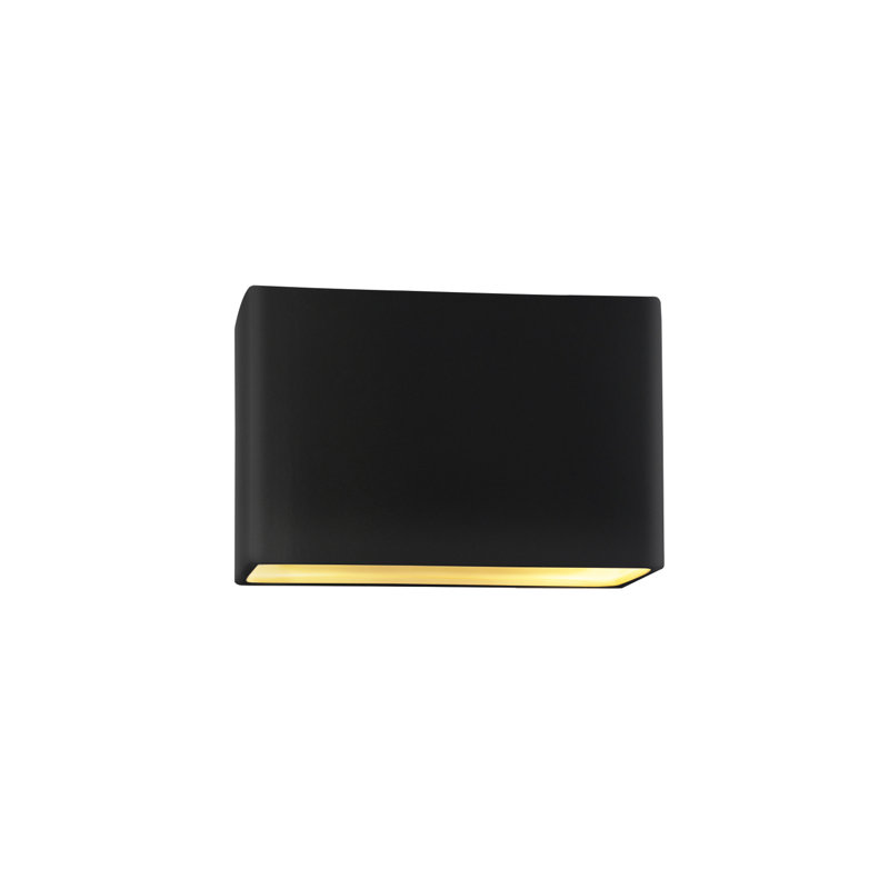 Ambiance Collection™ LED Outdoor Flush Mount, Carbon Matte Black/Champagne Gold, 6" H x 10" W x 4" D, No