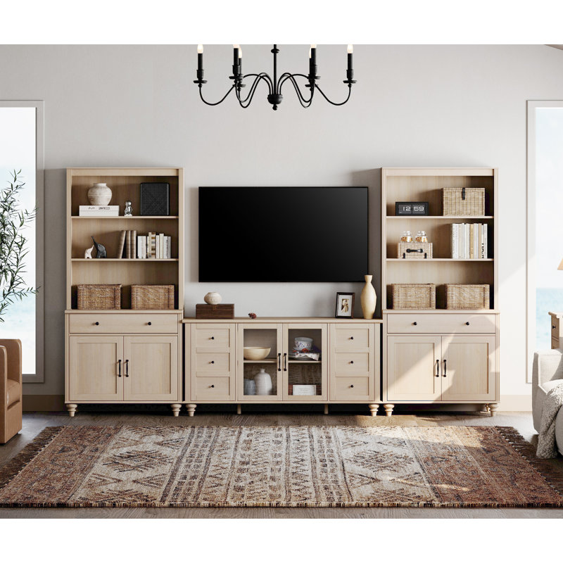 Meuble audio-vidéo Scarlett, Beige
