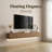 Elegant 69" Floating TV Stand with 16-Color LED Lights – Modern Wall-Mounted Entertainment Center for 55-69 Inch TVs (Black)-146537365