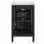 Meuble-lavabo noir de 20 pouces avec lavabo en céramique, porte à fermeture en douceur et tablette réglable en forme de U pour les petites salles de bain-116452222