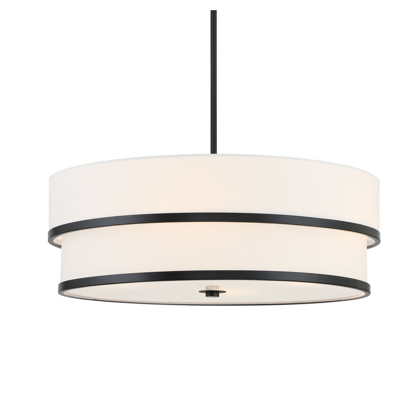 Brayden Studio Arelie Coal With White Pendant Light