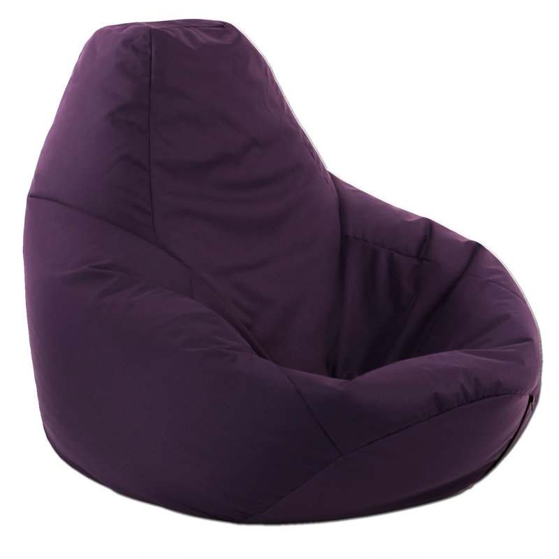 Seater Polyester Blend Outdoor Friendly Bean Bag Chair, Purple