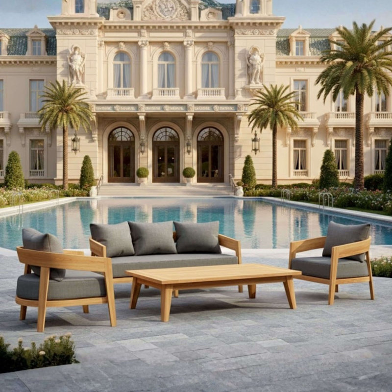 Toscana Outdoor 4 - Piece Teak Conversation Set