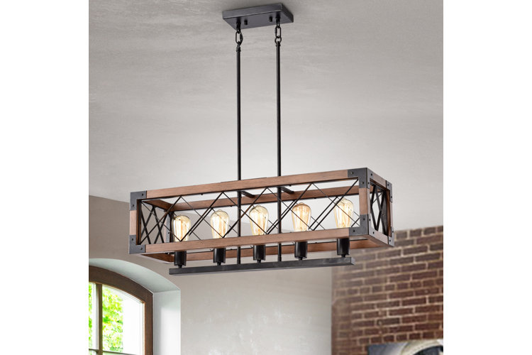 Modern Farmhouse Pendant Lighting for Kitchen Island Glass Black Pendant Light