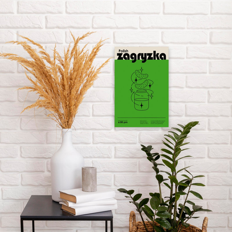 Art mural d'architecture traditionnelle verte, H 18 po x l 12 po