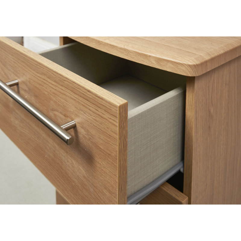 Fully Assembled Lyndale 5 Drawer Chest, English Oak