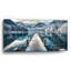 «Pier On Winter Lake In Mountains» par Rey Klimt, art mural acrylique-120470116