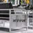 Industrial Style Card Seat Sofa Table Set 2 - Person Solid Wood Top Trestle Dining Set