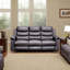 Canapé inclinable avec housse de console centrale, housses extensibles de canapé inclinable à 3 sièges (NOIR, housse inclinable à 3 sièges avec console) Similicuir NOIR