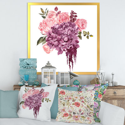«Fall Flower Bouquet, Apple Berries And Leaves I», reproduction d'art sur toile traditionnelle