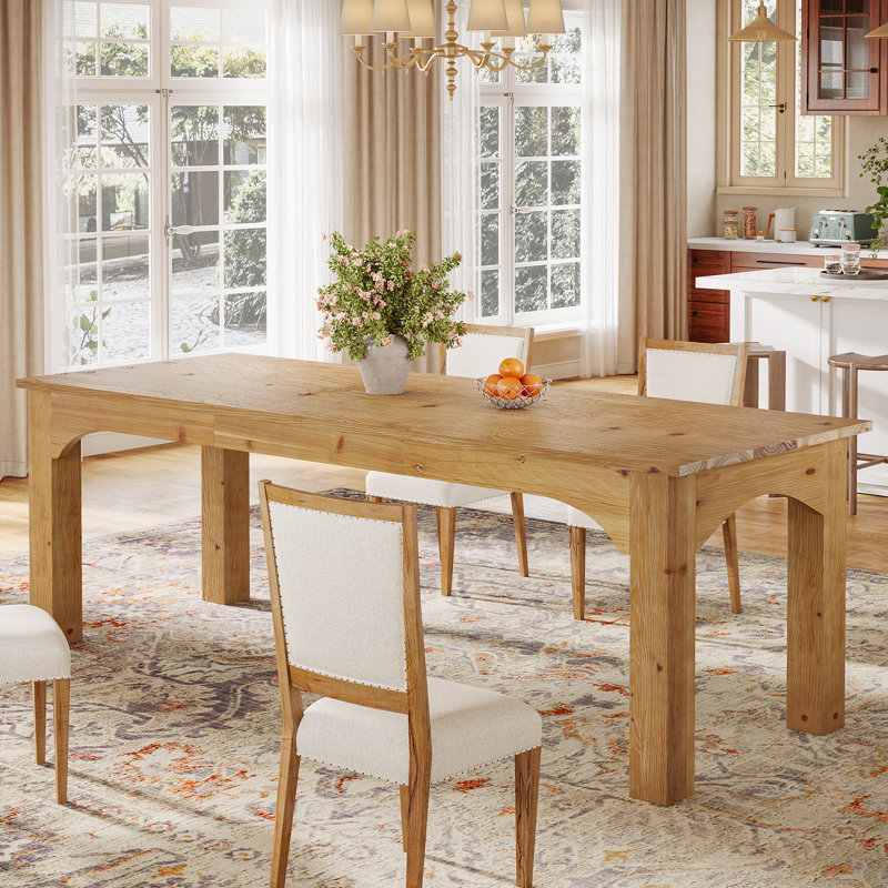 78.74'' Extra Long Solid Wood Dining Table for 8-10