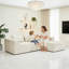 Canapés modulaires compressés 107 po (beige)-579082265