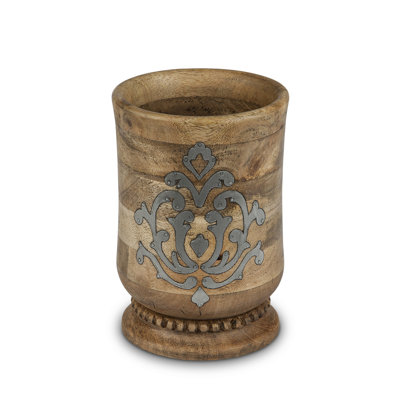 GG Collection Solid Wood Cylinder Utensil Crock