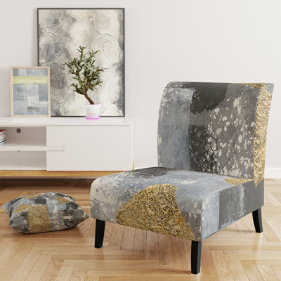 Fauteuil de chambre Gold Glamour Squares II
