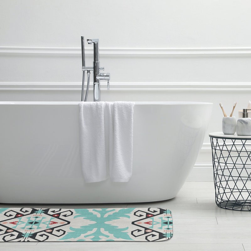 Tapis de bain Happy Hippy, L 21 po x L 34 po, gris