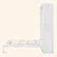 Lit escamotable double pleine grandeur avec tablettes, blanc