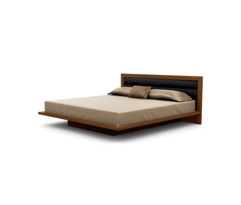 Lit plateforme Moduluxe, Onyx, Très grand californien, Cerise brune