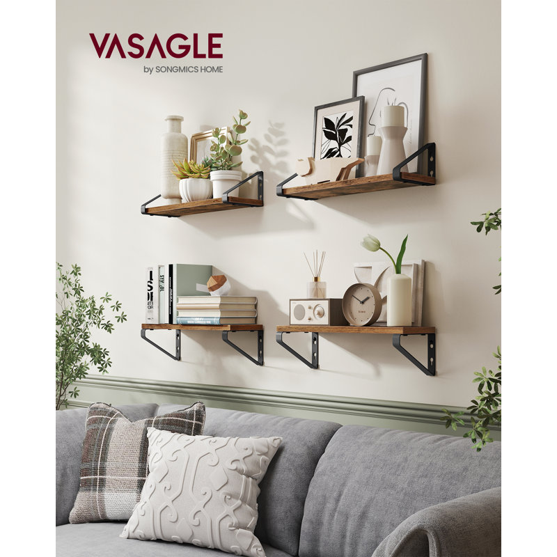 2 Piece Bracket Shelf, 11.2cm H x 40cm W x 12.7cm D