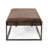 Brown Suede Upholstered Metal Bench, Brushed Gold Finish, Comfortable Seating For Two, Classic And Social Occasions, 49 In Depth, 25 Width, 16 Height Gatherings, Extra Seat Design, ,-994008957